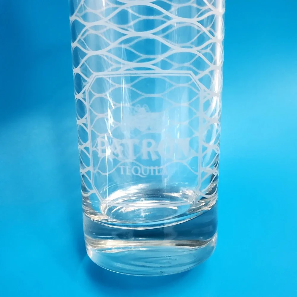 Set Of 4 ◇ Patron Tequila Tall Highball Etched Glass‎ Tumblers 10oz◇NEW◇Lmt Ed.